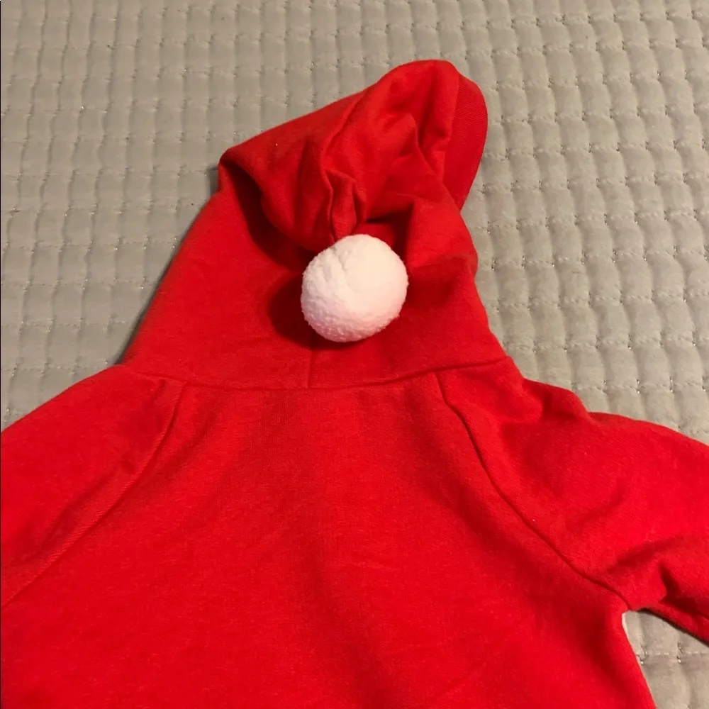 Cat & Jack Santa Baby 2-Pc Outfit Size 6-9 Mo NEW Striped pants & Santa hoodie